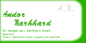 andor marhhard business card